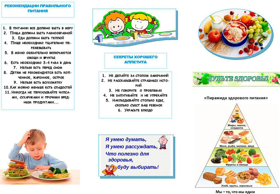 рациональное пиатние ребёнка